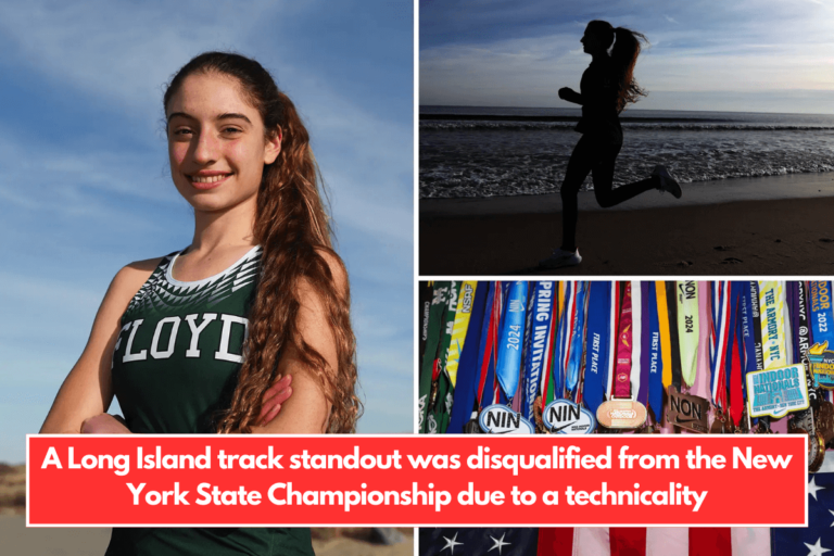 A Long Island track standout was disqualified from the New York State Championship due to a technicality