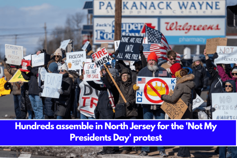 Hundreds assemble in North Jersey for the 'Not My Presidents Day' protest