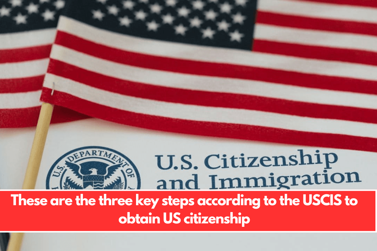 These are the three key steps according to the USCIS to obtain US citizenship