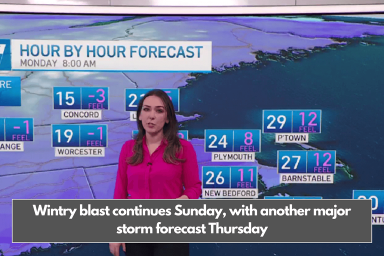 Wintry blast continues Sunday, with another major storm forecast Thursday